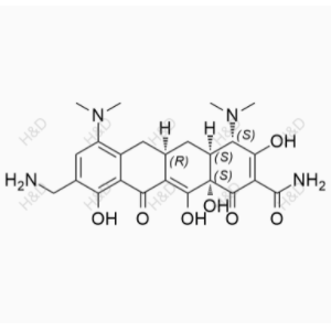 奧馬環(huán)素雜質(zhì)19,(4S,4aS,5aR,12aS)-9-(aminomethyl)-4,7-bis(dimethylamino)-3,10,12,12a-tetrahydroxy-1,11-dioxo-1,4,4a,5,5a,6,11,12a-octahydrotetracene-2-carboxamide