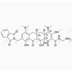 奧馬環(huán)素雜質21,(4S,4aS,5aR,12aS)-N-(aminomethyl)-4,7-bis(dimethylamino)-9-((1,3-dioxoisoindolin-2-yl)methyl)-3,10,12,12a-tetrahydroxy-1,11-dioxo-1,4,4a,5,5a,6,11,12a-octahydrotetracene-2-carboxamide