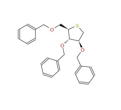 (2R,3S,4S)-3,4-双(苄氧基)-2-((苄氧基)甲基)四氢噻吩,2,3,5-tri-O-benzyl-1,4-dideoxy-1,4-epithio-D-arabinitol