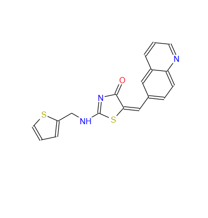 2-[[(噻吩-2-基)甲基]氨基]-5-[1-(喹啉-6-基)甲-(Z)-亚基]噻唑-4-酮,Ro 3306