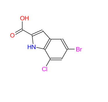 5-溴-7-氯吲哚-2-羧酸,5-BROMO-7-CHLORO-1H-INDOLE-2-CARBOXYLIC ACID