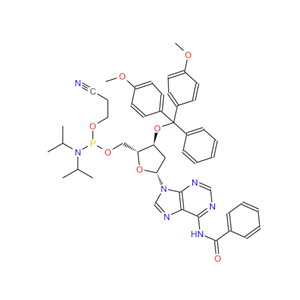 N-苯甲酰基-5'-O-[(二异丙基氨基)-(2-氰基乙氧基)氧磷基]-3'-O-(4,4'-二甲氧基三苯甲基)-2'-脱氧腺苷