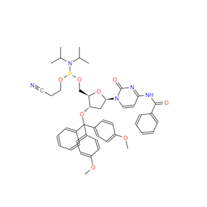 N-苯甲酰基-5'-O-[(二异丙基氨)-(2-氰基乙氧基)氧磷基]-3'-O-(4,4'-二甲氧基三苯甲基)-2'-脱氧胞啶