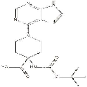 4-((叔丁氧基羰基)氨基)-1-(7H-吡咯并[2,3-d]嘧啶-4-基)哌啶-4-羧酸,4-((tert-Butoxycarbonyl)amino)-1-(7H-pyrrolo[2,3-d]pyrimidin-4-yl)piperidine-4-carboxylic acid