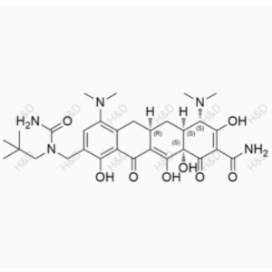 N-酰胺基奥马环素,(4S,4aS,5aR,12aS)-4,7-bis(dimethylamino)-3,10,12,12a-tetrahydroxy-9-((1-neopentylureido)methyl)-1,11-dioxo-1,4,4a,5,5a,6,11,12a-octahydrotetracene-2-carboxamide