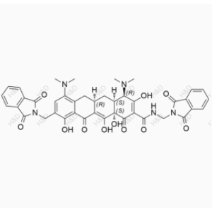 奥马环素杂质15,(4R,4aS,5aR,12aS)-4,7-bis(dimethylamino)-N,9-bis((1,3-dioxoisoindolin-2-yl)methyl)-3,10,12,12a-tetrahydroxy-1,11-dioxo-1,4,4a,5,5a,6,11,12a-octahydrotetracene-2-carboxamide