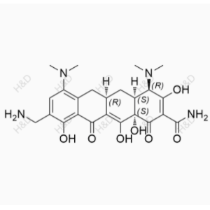 奧馬環(huán)素雜質(zhì)20,(4R,4aS,5aR,12aS)-9-(aminomethyl)-4,7-bis(dimethylamino)-3,10,12,12a-tetrahydroxy-1,11-dioxo-1,4,4a,5,5a,6,11,12a-octahydrotetracene-2-carboxamide