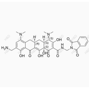 奧馬環(huán)素雜質(zhì)22,(4S,4aS,5aR,12aS)-9-(aminomethyl)-4,7-bis(dimethylamino)-N-((1,3-dioxoisoindolin-2-yl)methyl)-3,10,12,12a-tetrahydroxy-1,11-dioxo-1,4,4a,5,5a,6,11,12a-octahydrotetracene-2-carboxamide