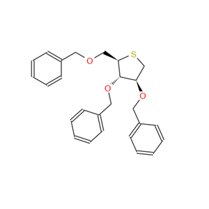 187590-77-8；(2R,3S,4S)-3,4-双(苄氧基)-2-((苄氧基)甲基)四氢噻吩；2,3,5-tri-O-benzyl-1,4-dideoxy-1,4-epithio-D-arabinitol