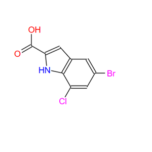 383132-31-8;5-溴-7-氯吲哚-2-羧酸;5-BROMO-7-CHLORO-1H-INDOLE-2-CARBOXYLIC ACID