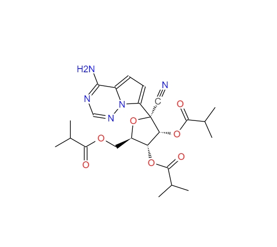 GS-621763,D-Altrononitrile, 2-C-(4-aminopyrrolo[2,1-f][1,2,4]triazin-7-yl)-2,5-anhydro-, 3,4,6-tris(2-methylpropanoate)