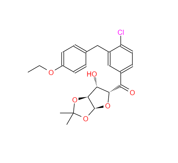 LX4211 N-4中间体,D-xylo-Pentodialdo-5,2-furanose, 1-C-[4-chloro-3-[(4-ethoxyphenyl)Methyl]phenyl]-4,5-O-(1-Methylethylidene)-,(5S)-