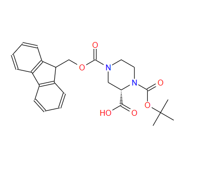 (S)-1-N-Boc-4-N-Fmoc-2-哌嗪甲酸,(S)-1-N-BOC-4-N-FMOC-PIPERAZINE-2-CARBOXYLIC ACID