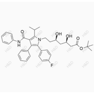 阿托伐他汀杂质O对照品,(3R,5R)-tert-butyl 7-(2-(4-fluorophenyl)-5-isopropyl-3-phenyl-4-(phenylcarbamoyl)-1H-pyrrol-1-yl)-3,5-dihydroxyheptanoate