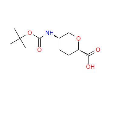 (2S,5R)-5-((叔丁氧基羰基)氨基)四氢-2H-吡喃-2-羧酸,(2S,5R)-5-[(tert-Butoxycarbonyl)aMino]tetrahydro-2H-pyran-2-carboxylic Acid