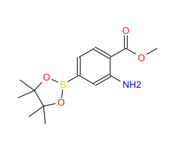 3-氨基-4-甲氧羰基苯硼酸频哪醇酯,Methyl 2-aMino-4-(4,4,5,5-tetraMethyl-1,3,2-dioxaborolan-2-yl)benzoate