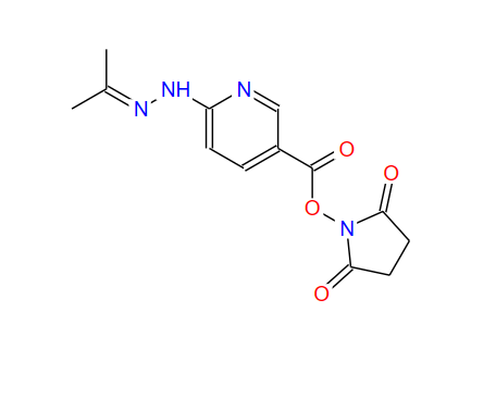 对-丙腙基吡啶甲酸N-羟基琥珀酰亚胺酯,2,5-dioxopyrrolidin-1-yl 6-(2-(propan-2-ylidene)hydrazinyl)nicotinate (S-SANH)