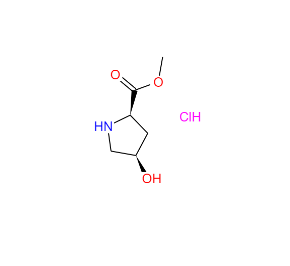 (2R,4R)-4-羟基吡咯烷-2-羧酸甲酯盐酸盐,D-Proline, 4-hydroxy-, methyl ester, hydrochloride (1:1), (4R)-
