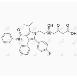 阿托伐他汀杂质45,(R)-7-(2-(4-fluorophenyl)-5-isopropyl-3-phenyl-4-(phenylcarbamoyl)-1H-pyrrol-1-yl)-5-hydroxy-3-oxoheptanoic acid