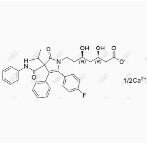 阿托伐他汀内酰胺杂质钙盐,calcium (3R,5R)-7-(5-(4-fluorophenyl)-3-isopropyl-2-oxo-4-phenyl-3-(phenylcarbamoyl)-2,3-dihydro-1H-pyrrol-1-yl)-3,5-dihydroxyheptanoate