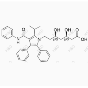 阿托伐他汀EP杂质A,Defluoro Atorvastatin; (3R,5R)-3,5-dihydroxy-7-(2-isopropyl-4,5-diphenyl-3-(phenylcarbamoyl)-1H-pyrrol-1-yl)heptanoic acid