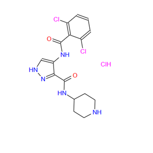 902135-91-5?;N-(4-哌啶基)-4-(2,6-二氯苄氨基)-1H-吡唑-3-羧胺盐酸盐;
