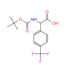 847147-40-4；2-BOC-氨基-2-(4-三氟甲基苯基)乙酸；N-BOC-2-(4-TRIFLUOROMETHYL-PHENYL)-DL-GLYCINE
