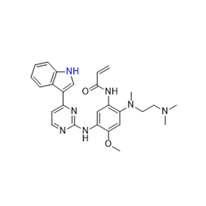 奥西替尼杂质02,N-(5-((4-(1H-indol-3-yl)pyrimidin-2-yl)amino)-2-((2-(dimethylamino)ethyl)(methyl)amino)-4-methoxyphenyl)acrylamide