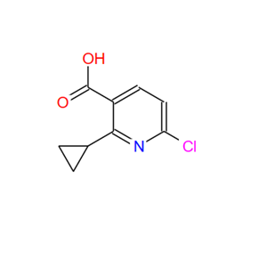 862695-75-8；6-氯-2-环丙基烟酸；6-Chloro-2-cyclopropylnicotinic acid