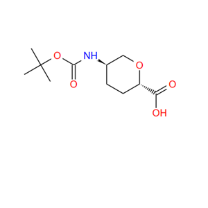 (2S,5R)-5-((叔丁氧基羰基)氨基)四氢-2H-吡喃-2-羧酸,(2S,5R)-5-[(tert-Butoxycarbonyl)aMino]tetrahydro-2H-pyran-2-carboxylic Acid