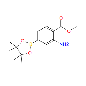 1198615-60-9;3-氨基-4-甲氧羰基苯硼酸频哪醇酯;Methyl 2-aMino-4-(4,4,5,5-tetraMethyl-1,3,2-dioxaborolan-2-yl)benzoate