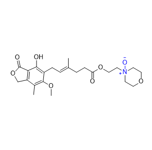 吗替麦考酚酯杂质06,(E)-4-(2-((6-(4-hydroxy-6-methoxy-7-methyl-3-oxo-1,3-dihydroisobenzofuran-5-yl)-4-methylhex-4-enoyl)oxy)ethyl)morpholine 4-oxide