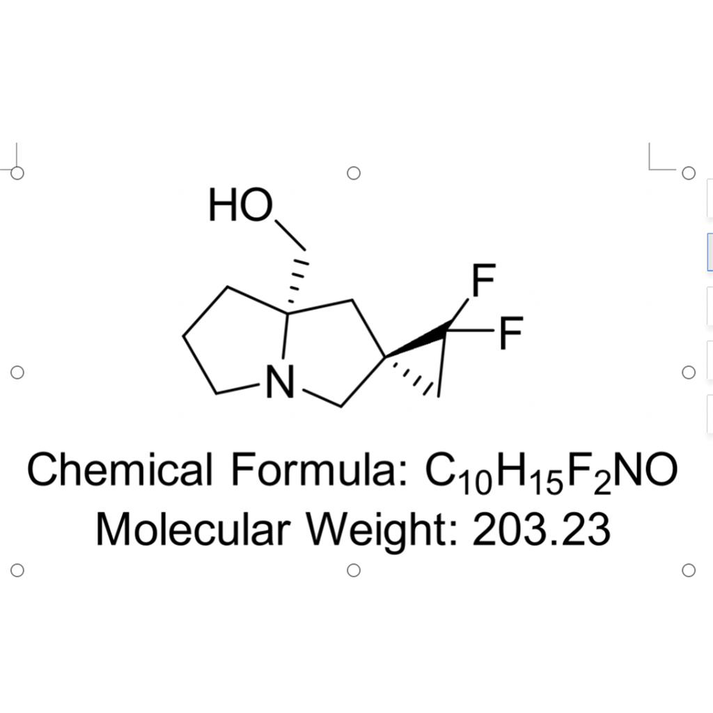 [(1S,7a’S)-2,2-二氟六氢螺[环丙烷-1,2’-吡呤环]-7a’-基]甲醇,(1S,7'aS)-3,3-difluoro-hexahydrospiro[cyclopropane-1,2'-pyrrolizin]-7'a-yl]methanol