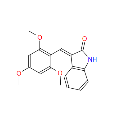 3-(2,4,6-三甲氧基苯亚甲基)吲哚啉-2-酮,IC 261