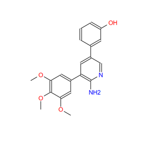 3-[6-氨基-5-(3,4,5-三甲氧基苯基)-3-吡啶基]苯酚,K02288