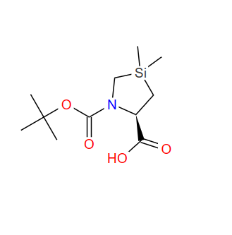 (5R)-3,3-二甲基-1-氮杂-3-硅杂环戊烷-1,5-二羧酸 1-叔丁酯,(R)-1-(tert-butoxycarbonyl)-3,3-dimethyl-1,3-azasilolidine-5-carboxylic acid