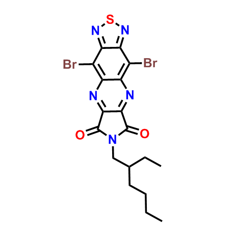 4,10-dibromo-7-(2-ethylhexyl)-6H-pyrrolo[3,4-b][1,2,5]thiadiazolo[3,4-g]quinoxaline-6,8(7H)-dione,4,10-dibromo-7-(2-ethylhexyl)-6H-pyrrolo[3,4-b][1,2,5]thiadiazolo[3,4-g]quinoxaline-6,8(7H)-dione