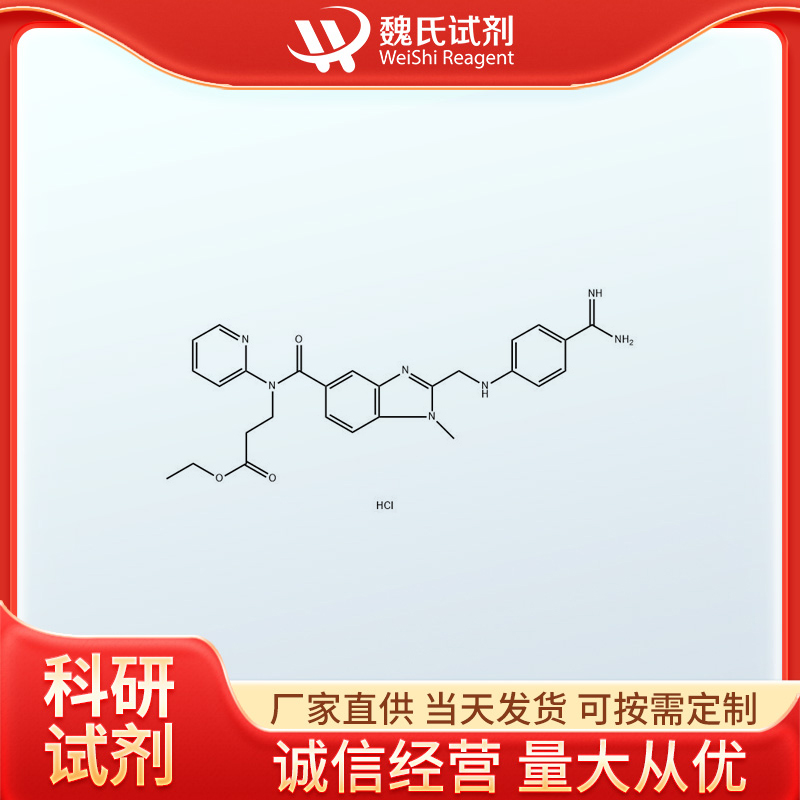 N-[[2-[[[4-(氨基亚氨甲基)苯基]氨基]甲基]-1-甲基-1H-苯并咪唑-5-基]羰基]-N-(2-吡啶基)-BETA-丙氨酸乙酯盐酸盐,N-[[2-[[[4-(Aminoiminomethyl)phenyl]amino]methyl]-1-methyl-1H-benzimidazol-5-yl]carbonyl]-N-(2-pyridinyl)-beta-alanine ethyl ester hydrochloride