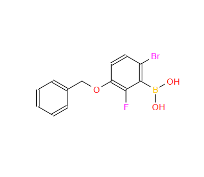 3-芐氧基-6-溴-2-氟苯硼酸,3-(Benzyloxy)-6-bromo-2-fluorophenylboronic acid