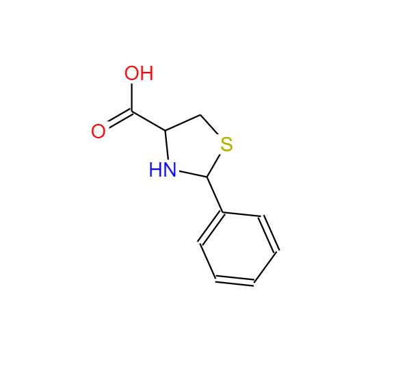 2-苯基噻唑烷-4-羧酸,2-PHENYL-1,3-THIAZOLANE-4-CARBOXYLIC ACID