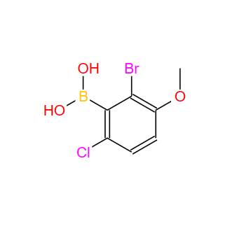 2-溴-6-氯-3-甲氧基苯硼酸,2-Bromo-6-chloro-3-methoxyphenylboronic acid