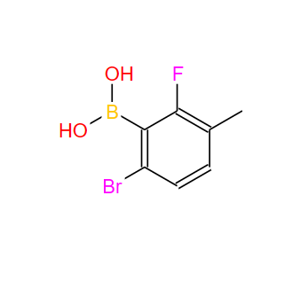 6-溴-2-氟-3-甲基苯硼酸,6-Bromo-2-fluoro-3-methylphenylboronic acid