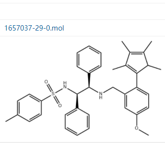 Benzenesulfonamide, N-[(1R,2R)-2-[[[5-methoxy-2-(2,3,4,5-tetramethyl-1,3-cyclopentadien-1-yl)phenyl]methyl]amino]-1,2-diphenylethyl]-4-methyl-,Benzenesulfonamide, N-[(1R,2R)-2-[[[5-methoxy-2-(2,3,4,5-tetramethyl-1,3-cyclopentadien-1-yl)phenyl]methyl]amino]-1,2-diphenylethyl]-4-methyl-