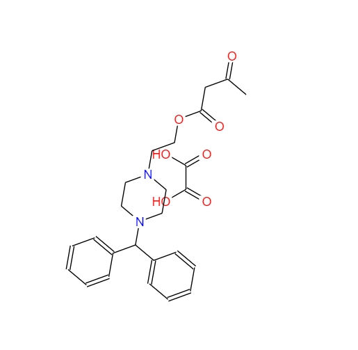 乙酰乙酸[2-(4-二苯甲基-1-哌嗪基)]乙酯草酸鹽,2-(4-benzhydrylpiperazin-1-yl)ethyl 3-oxobutanoate