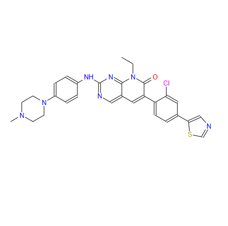 FRAX597,6-(2-Chloro-4-thiazol-5-yl-phenyl)-8-ethyl-2-[4-(4-Methyl-piperazin-1-yl)-phenylaMino]-8H-pyrido[2,3-d]pyriMidin-7-one