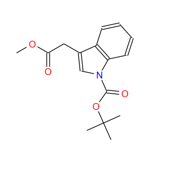 N-BOC-吲哚-3-乙酸甲酯,tert-butyl 3-(2-methoxy-2-oxoethyl)-1H-indole-1-carboxylate