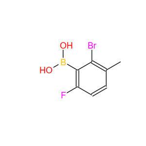 957121-09-4;2-溴-6-氟-3-甲基苯硼酸;2-Bromo-6-fluoro-3-methylphenylboronic acid