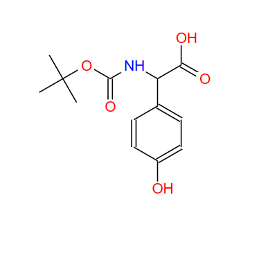 N-Boc-DL-4-羟基苯甘氨酸,N-Boc-4-Hydroxyphenyl-DL-glycine