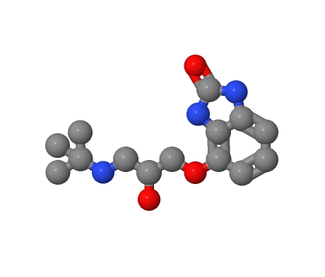 4-(3-叔丁基胺-2-羟基丙氧基)苯并咪唑-2-酮,4-[3-(tert-butylamino)-2-hydroxypropoxy]-1,3-dihydrobenzimidazol-2-one