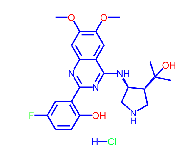 rel-4-氟-2-(4-(((3R,4S)-4-(2-羥基丙烷-2-基)吡咯烷-3-基)氨基)-6,7-二甲氧基喹唑啉-2-基)苯酚鹽酸鹽,rel-4-Fluoro-2-(4-(((3R,4S)-4-(2-hydroxypropan-2-yl)pyrrolidin-3-yl)amino)-6,7-dimethoxyquinazolin-2-yl)phenol hydrochloride